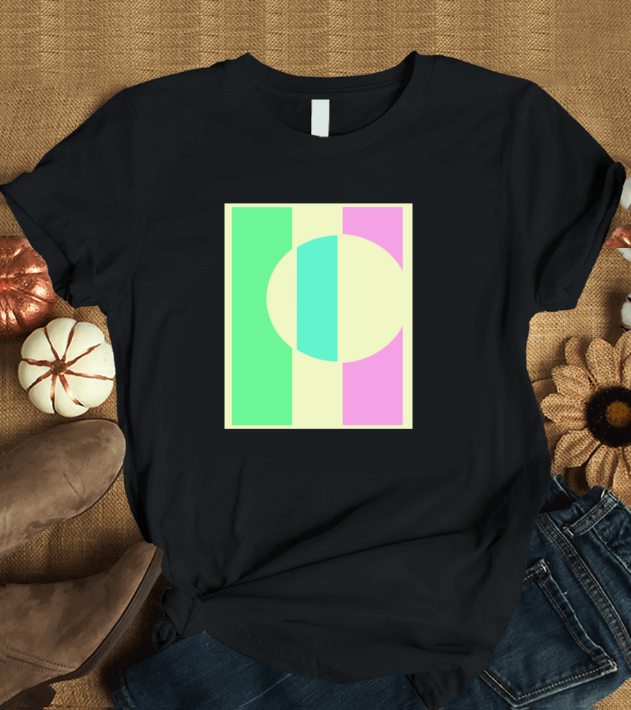 Circles Colliding Pastel Abstract Geometry T-Shirt
