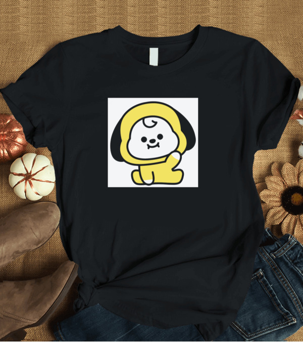 T-Shirt: Chimmy Cute Doodle Character BT21 Yellow T-Shirt Chimmy Cute Doodle Character BT21 Yellow T-Shirt