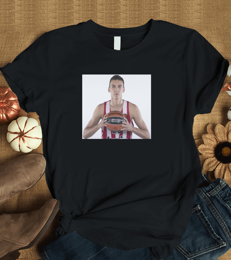 Future NBA Legend Aleksej Pokuševski Olympiacos Basketball Euroleague Spalding T-Shirt