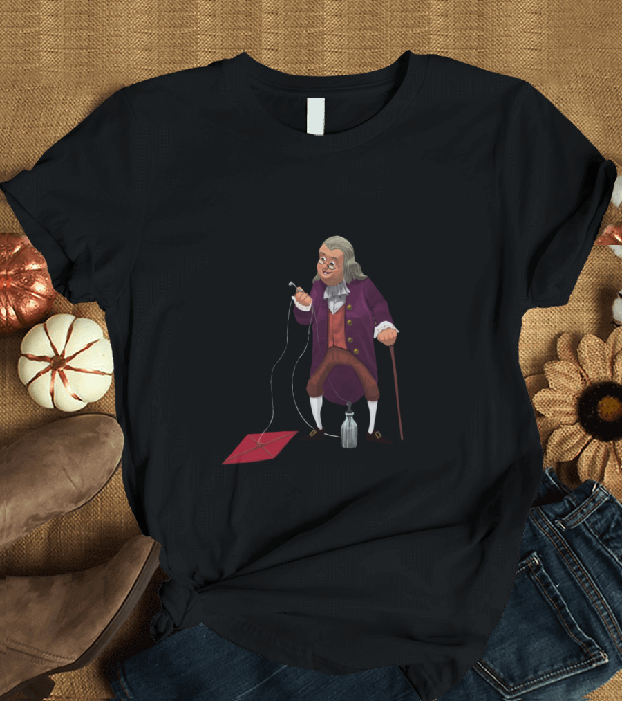 Be Inventive Benjamin Franklin Kite Experiment T-Shirt