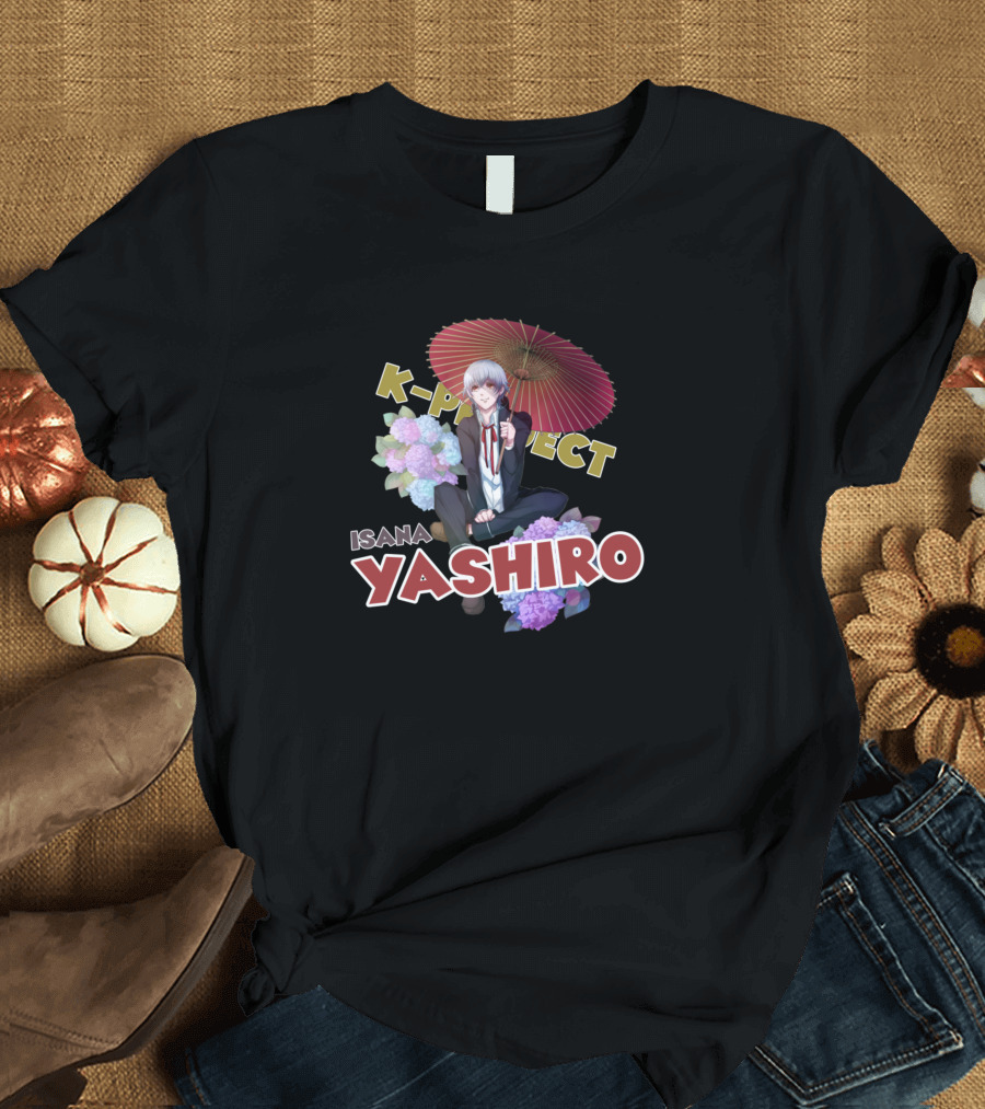 K-Project Isana Yashiro With Umbrella and Flowers T-Shirt
