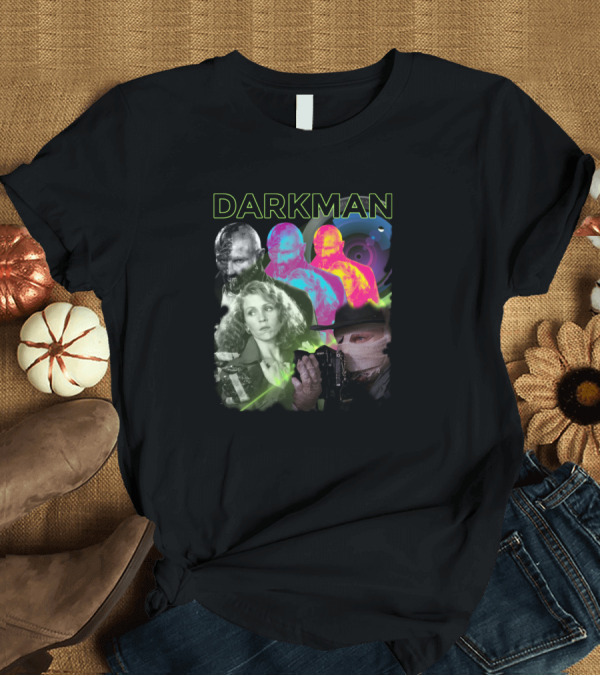 T-Shirt: Darkman Collage Neon Character Montage T-Shirt Darkman Collage Neon Character Montage T-Shirt