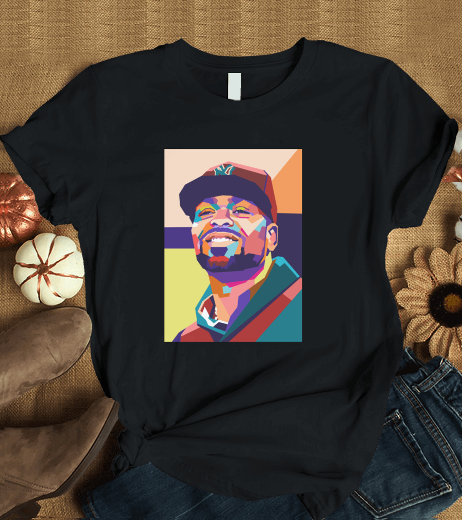 Method Man Colorful Pop Portrait Yankees Hat T-Shirt