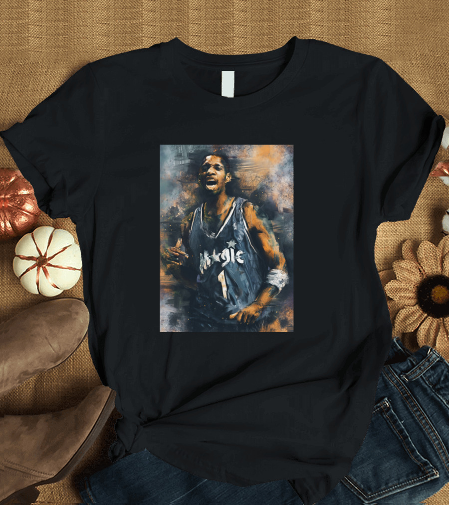 T Mac Orlando Magic Basketball Legend Paint T-Shirt