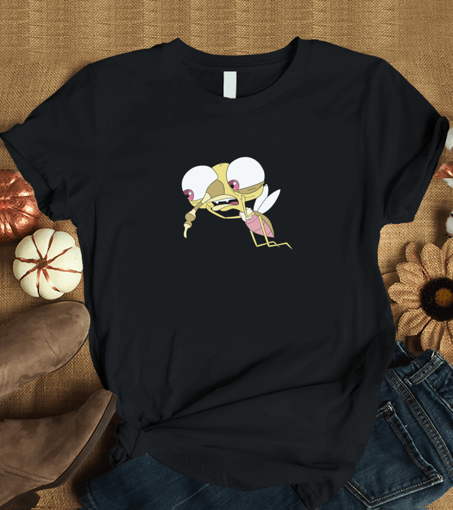 Tito The Anxiety Mosquito Close-Up Character Cartoon T-Shirt