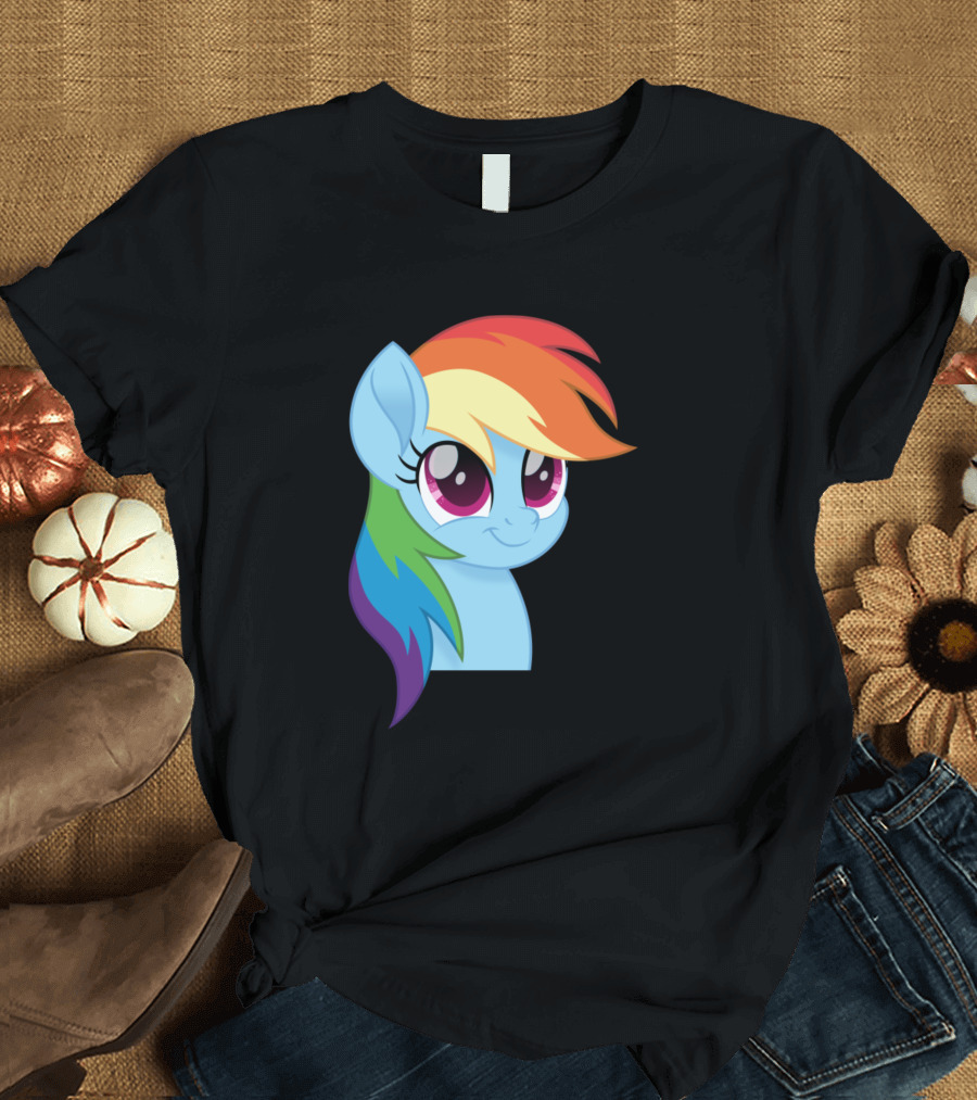 Rainbow Dash My Little Pony Character Head Shot T-Shirt