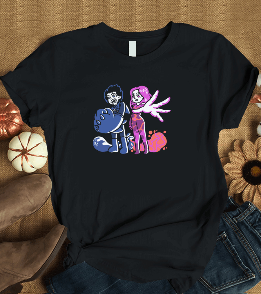 Sharkboy And Lavagirl In Cartoon Character T-Shirt