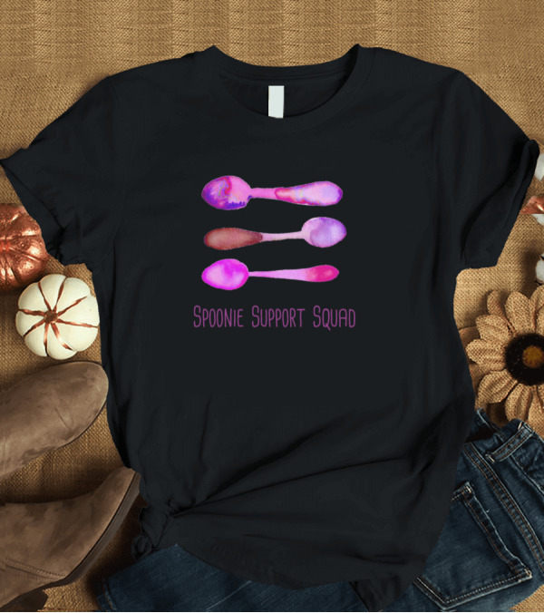 T-Shirt: Spoonie Support Squad Watercolor Spoons T-Shirt Spoonie Support Squad Watercolor Spoons T-Shirt