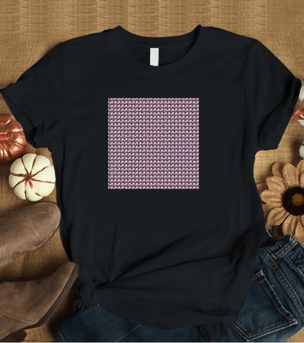 T-Shirt: Cherries And Flowers Seamless Pattern Great Pink Floral T-Shirt Cherries And Flowers Seamless Pattern Great Pink Floral T-Shirt