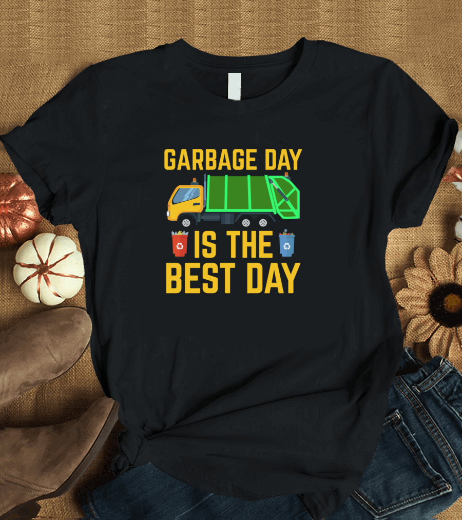 Garbage Day Is the Best Day Toddler Boy Trash Truck Recycling T-Shirt