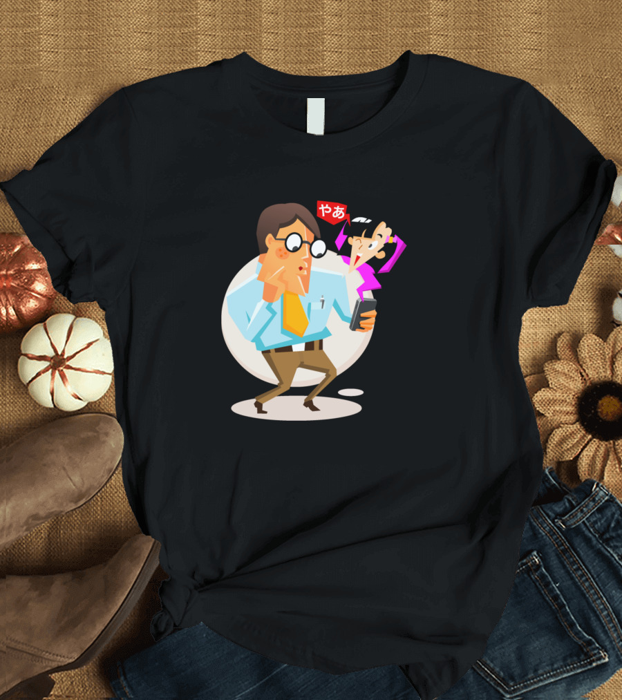 Tokyo Cosplay Lost In Translation Smartphone Surprise with Anime Character Speech Bubble T-Shirt