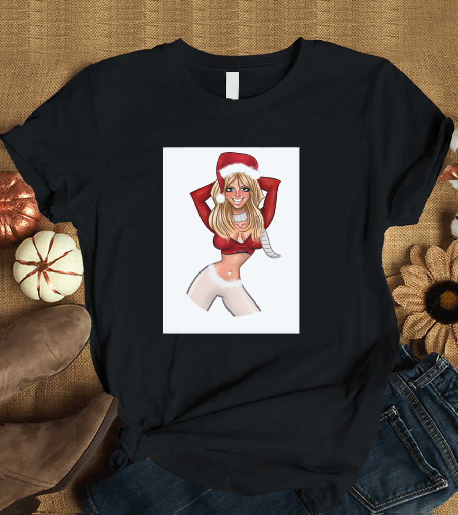 Merry Britsmas Festive Santa Hat T-Shirt