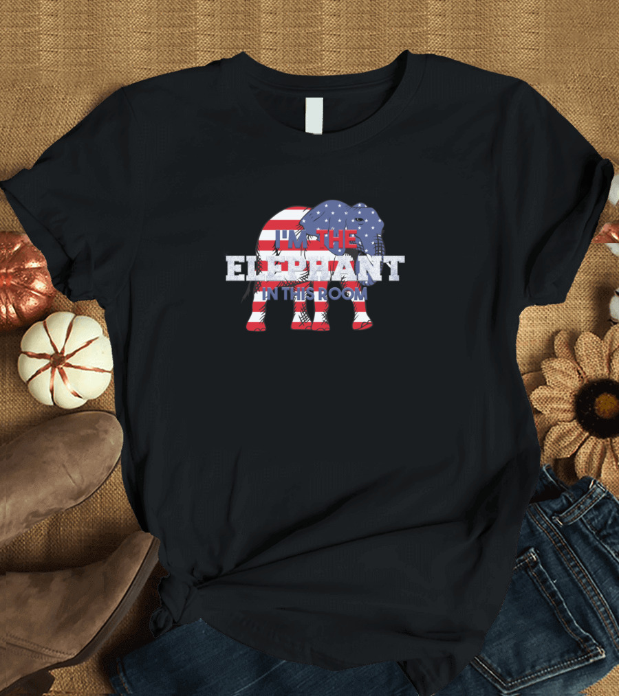 I'm The Elephant In This Room US Flag T-Shirt