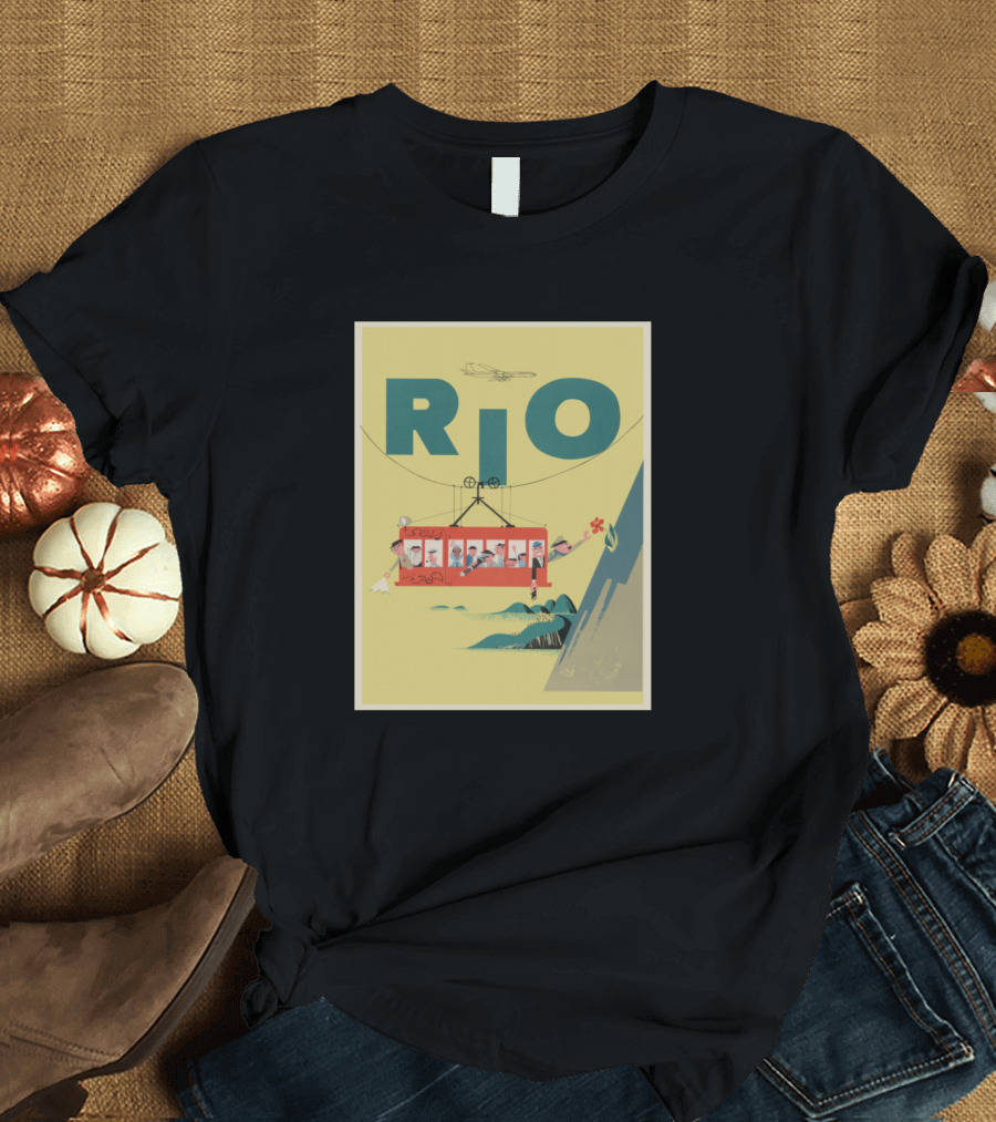 RIO Vintage Cable Car Adventure Iconic Cityscape T-Shirt