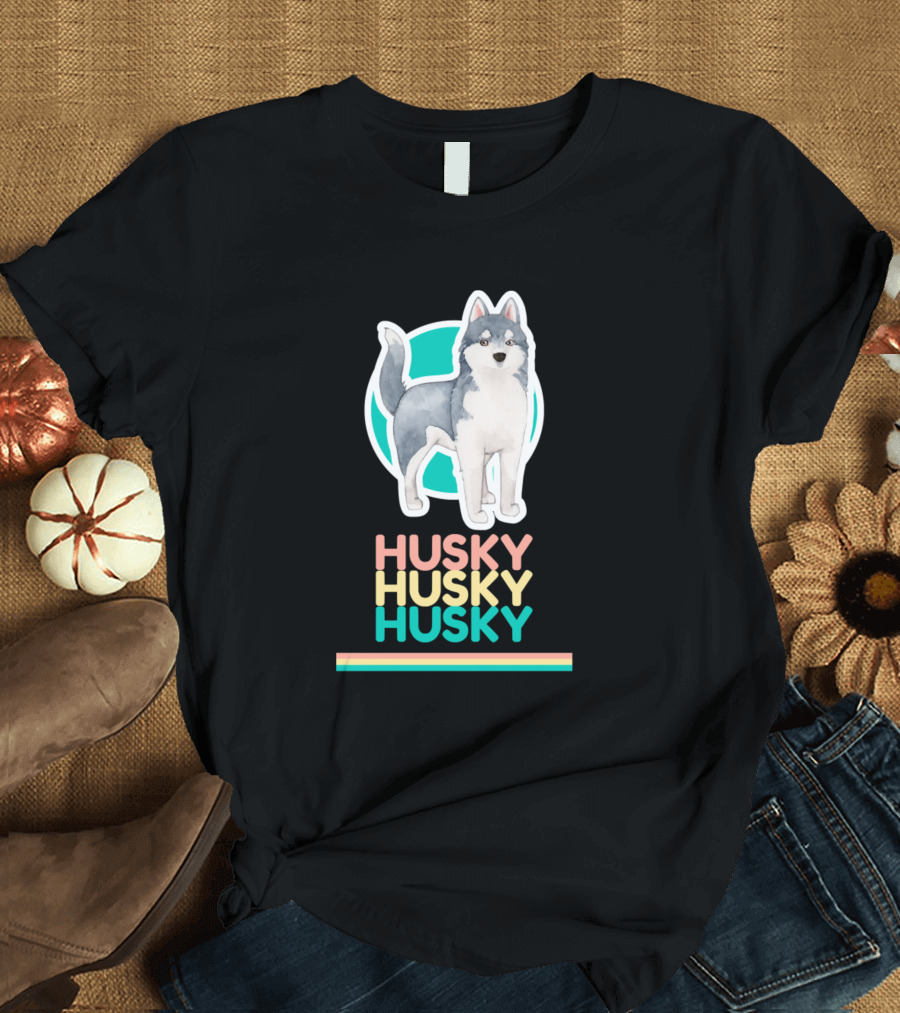 Husky Husky Husky Cute Dog T-Shirt