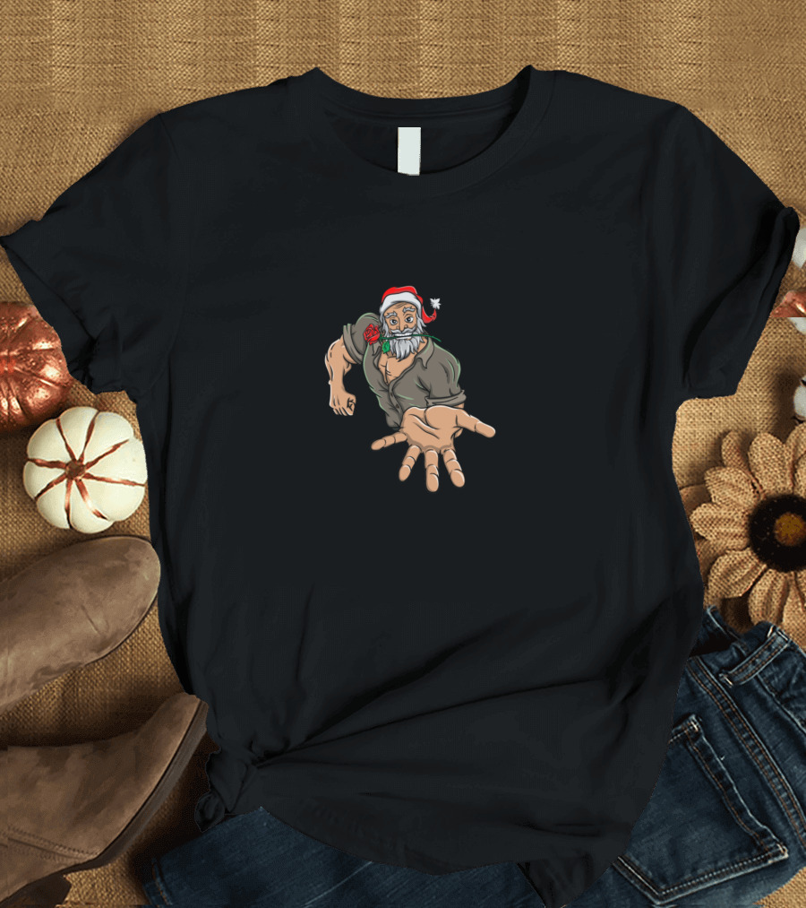 You Make My Pole Swole Macho Santa Claus Ugly Christmas Vulgar Crude Perv T-Shirt
