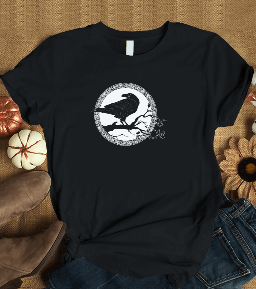 Occult Viking Scandinavian Raven Tree Gothi T-Shirt