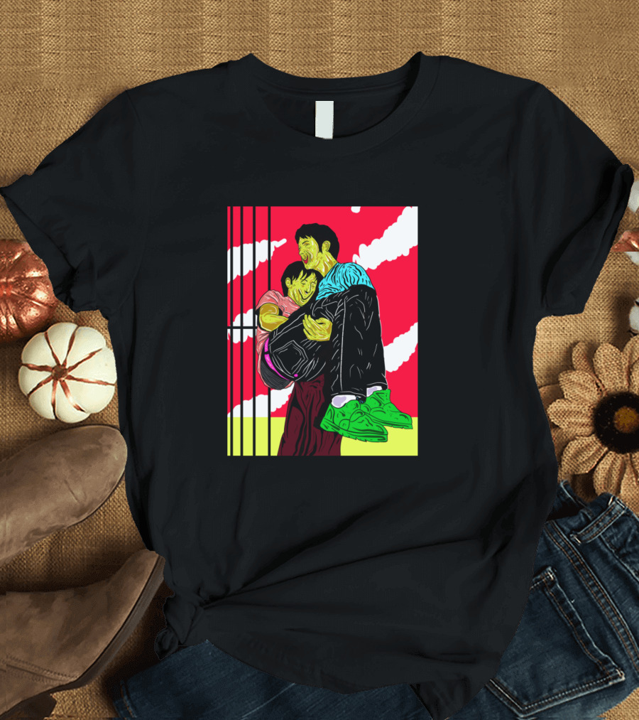 Elliott High Lively Graphic with Vibrant Characters and Bold Lines T-Shirt