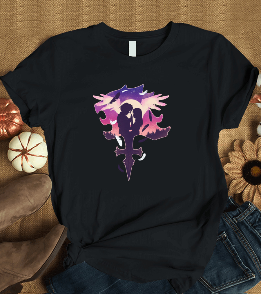 Eyes On Me Starry Silhouette Embrace T-Shirt