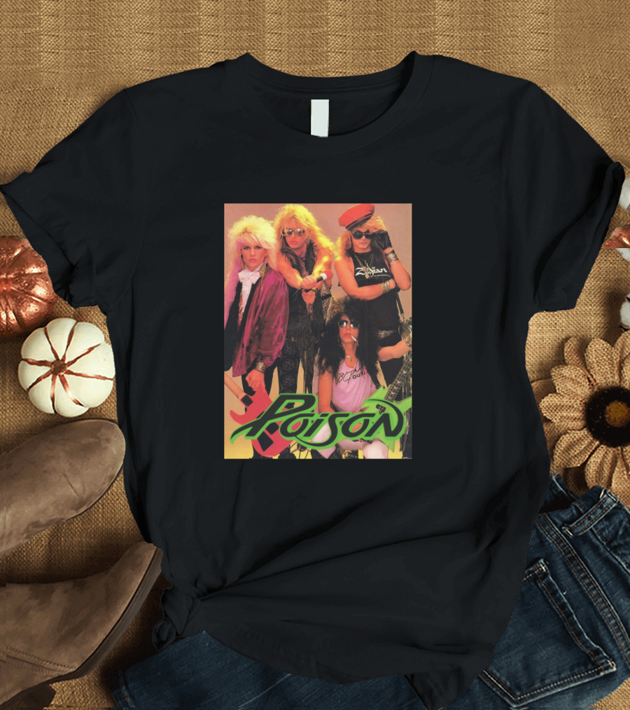 Poison Band Rock Group Neon T-Shirt