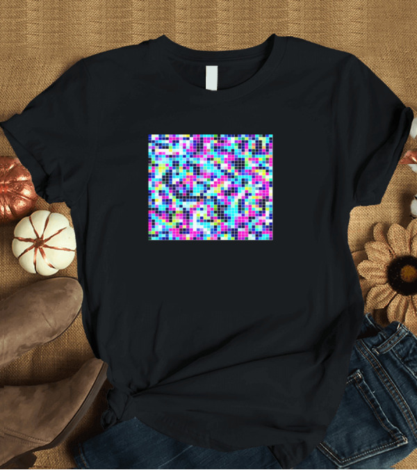 T-Shirt: Colorful Mosaic Pixel Grid T-Shirt Colorful Mosaic Pixel Grid T-Shirt