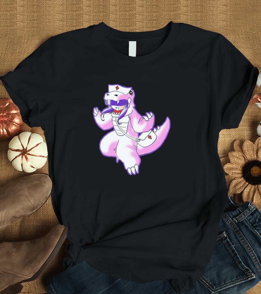 Kuroko Dinosaur Nurse Costume with Bag and Cap T-Shirt