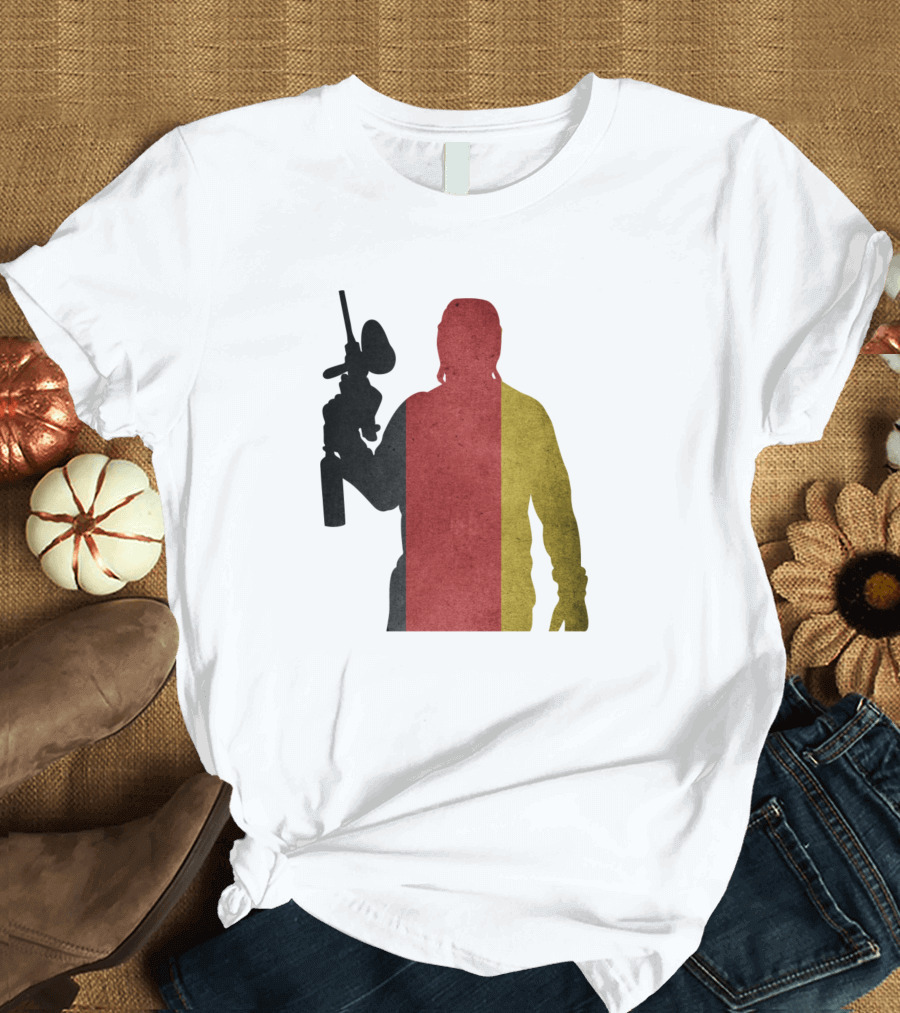 Germany Flag Paintball Player T-Shirt