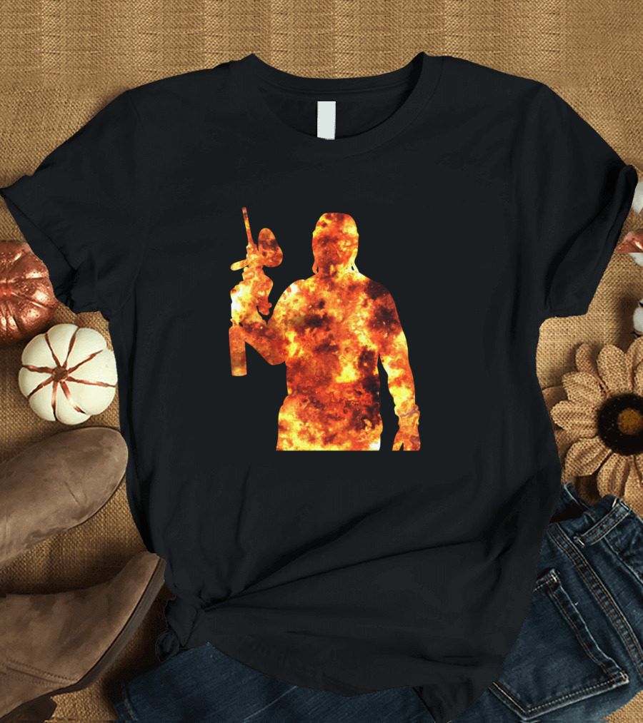 Paintball Player Fire T-Shirt