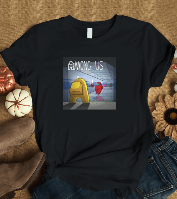 T-Shirt: Among Us Space Station Characters in Polus Map Scene T-Shirt Among Us Space Station Characters in Polus Map Scene T-Shirt