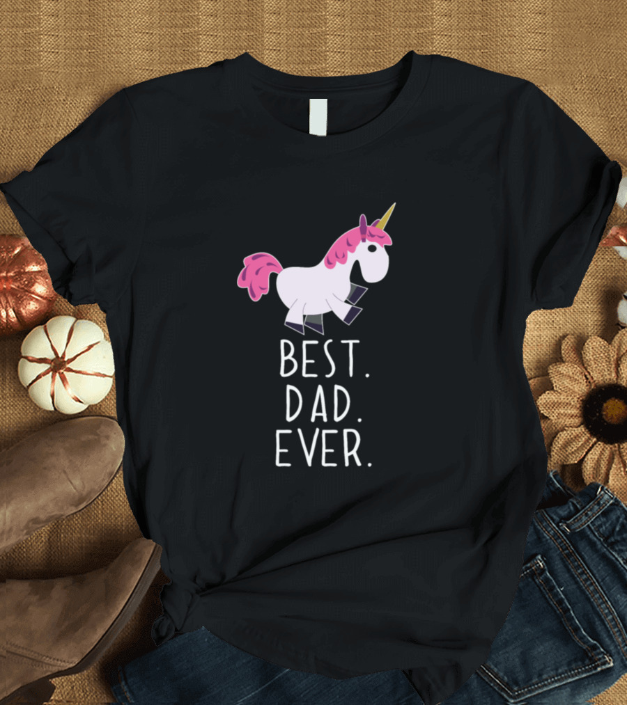 Best Dad Ever Funny Unicorn T-Shirt