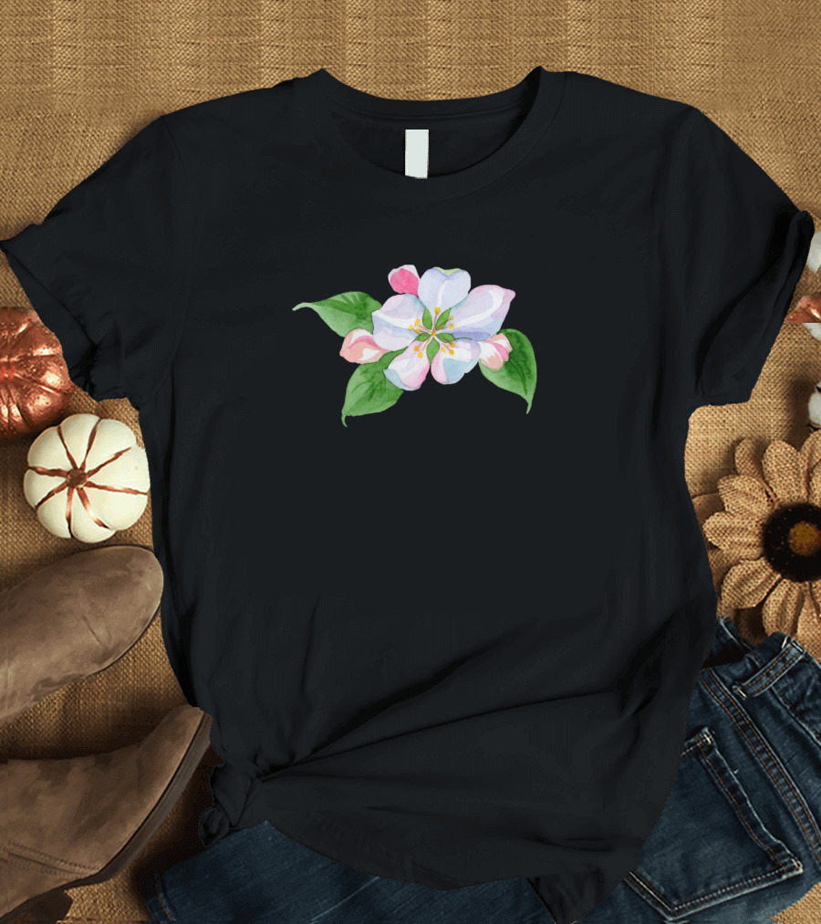 Apple Blossom with Leaves T-Shirt