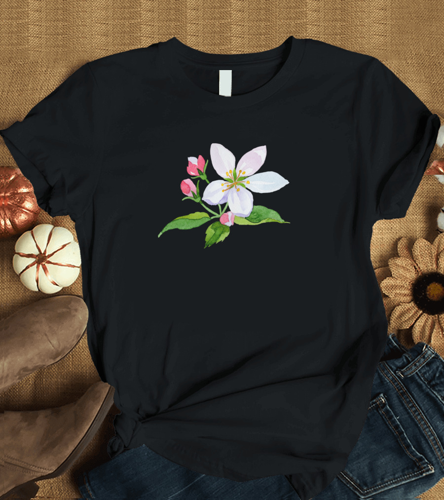 Flowers Blossom Leaves Botanical T-Shirt