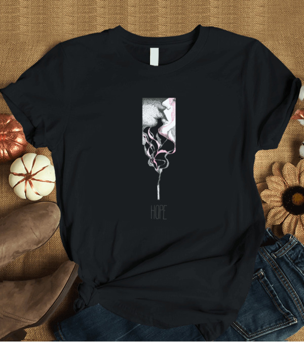 T-Shirt: HOPE For Love Abstract Romantic Faces with Flower T-Shirt HOPE For Love Abstract Romantic Faces with Flower T-Shirt
