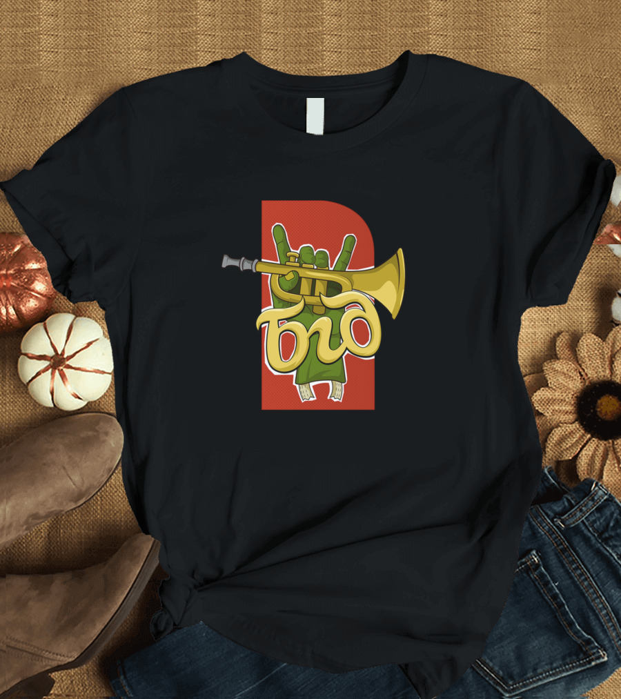 Ska Trombone Hand Sign Music T-Shirt