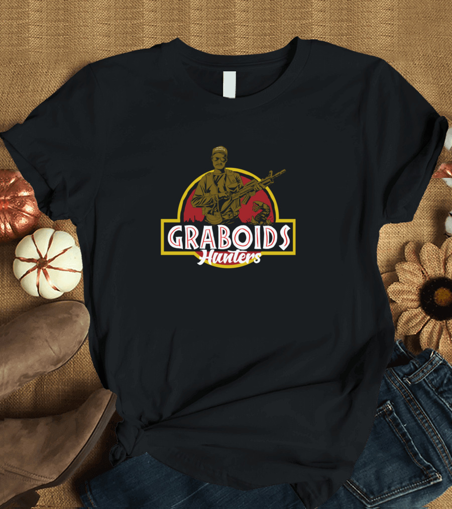 Graboids Hunters Tremors Jurassic Logo Crossover T-Shirt