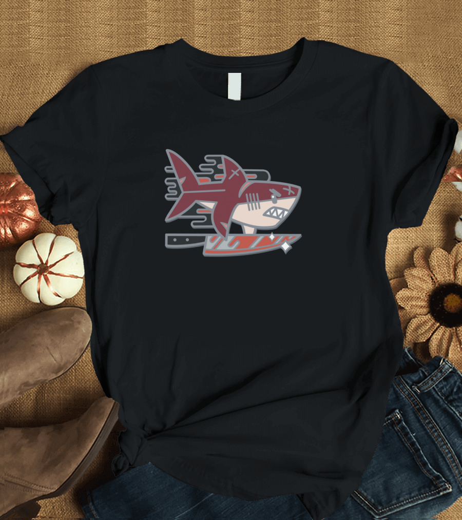 Blood N Cuts Shark Knife T-Shirt