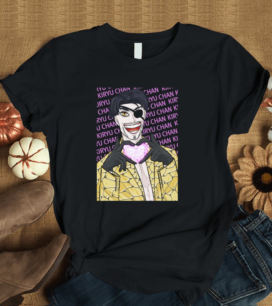 Majima Goro Kiryu Chan Heart Gesture Yakuza Series T-Shirt