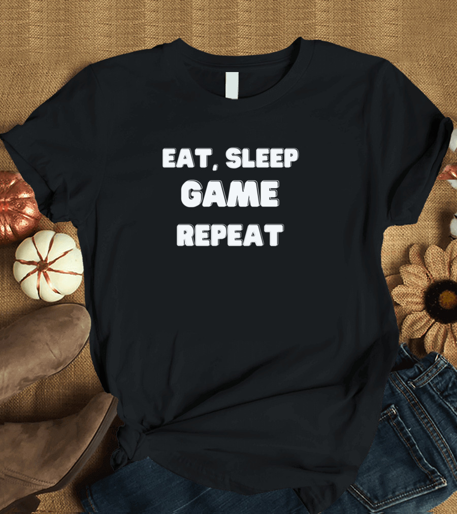 Eat Sleep Game Repeat Gaming Lifestyle Cycle T-Shirt
