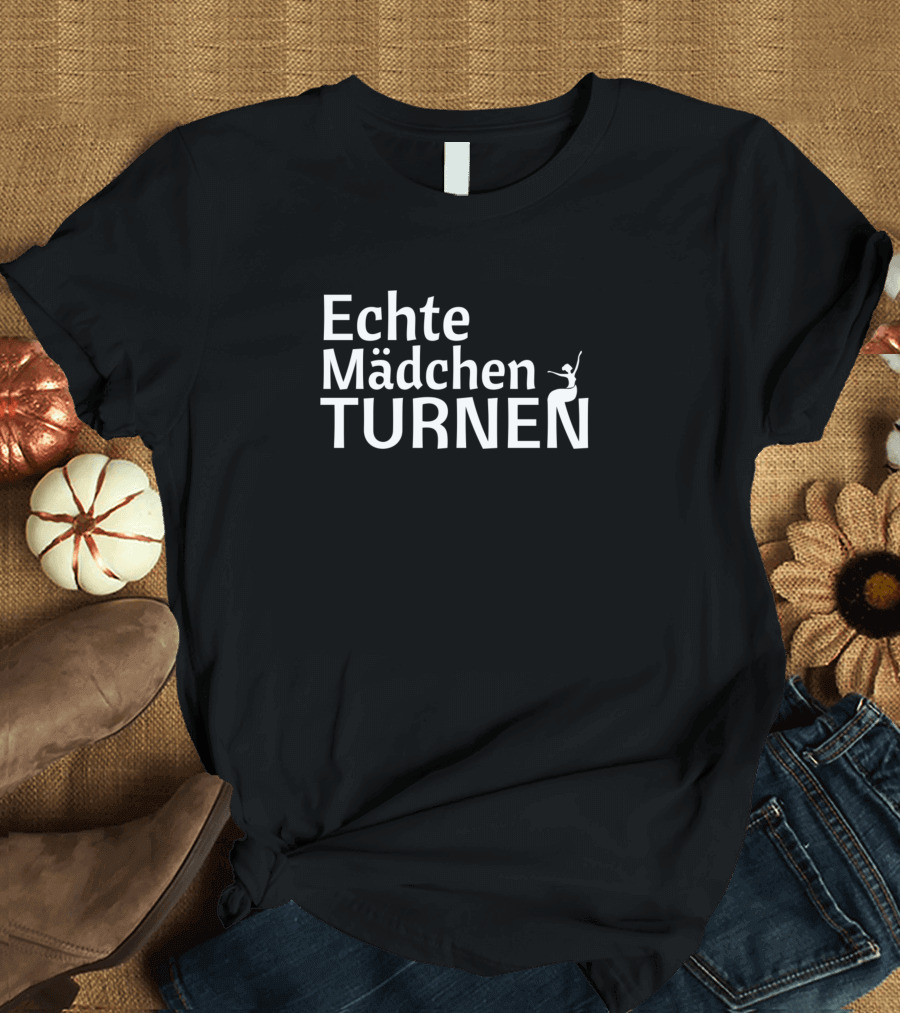 Echte Mädchen Turnen Silhouette Gymnastik T-Shirt
