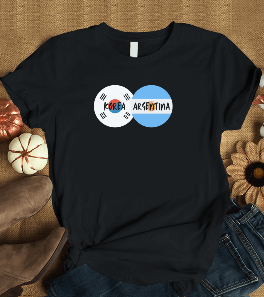 Korean Argentinian Korea Argentina Flag Icons T-Shirt