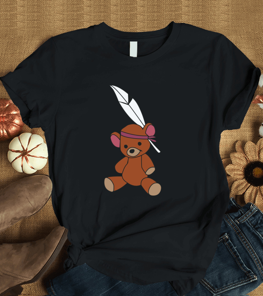Neverland Bear with Feather Headband T-Shirt