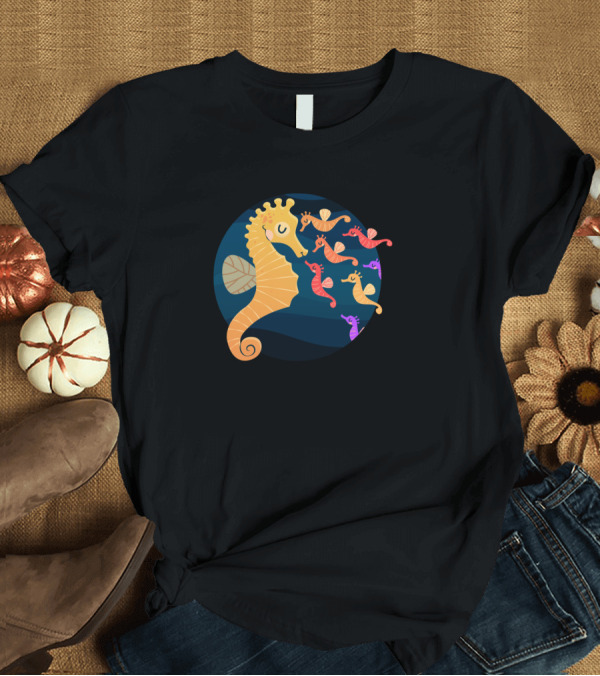 T-Shirt: Seahorse Family 01 Ocean Sea Beach Circle T-Shirt Seahorse Family 01 Ocean Sea Beach Circle T-Shirt