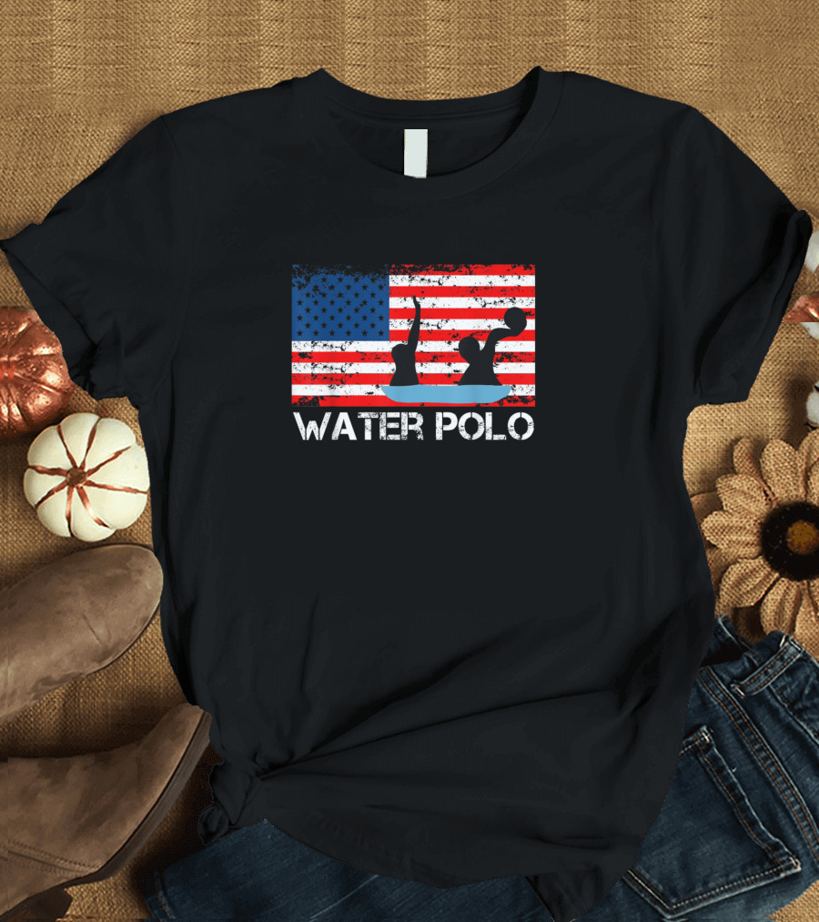 Water Polo American Flag Team Players T-Shirt