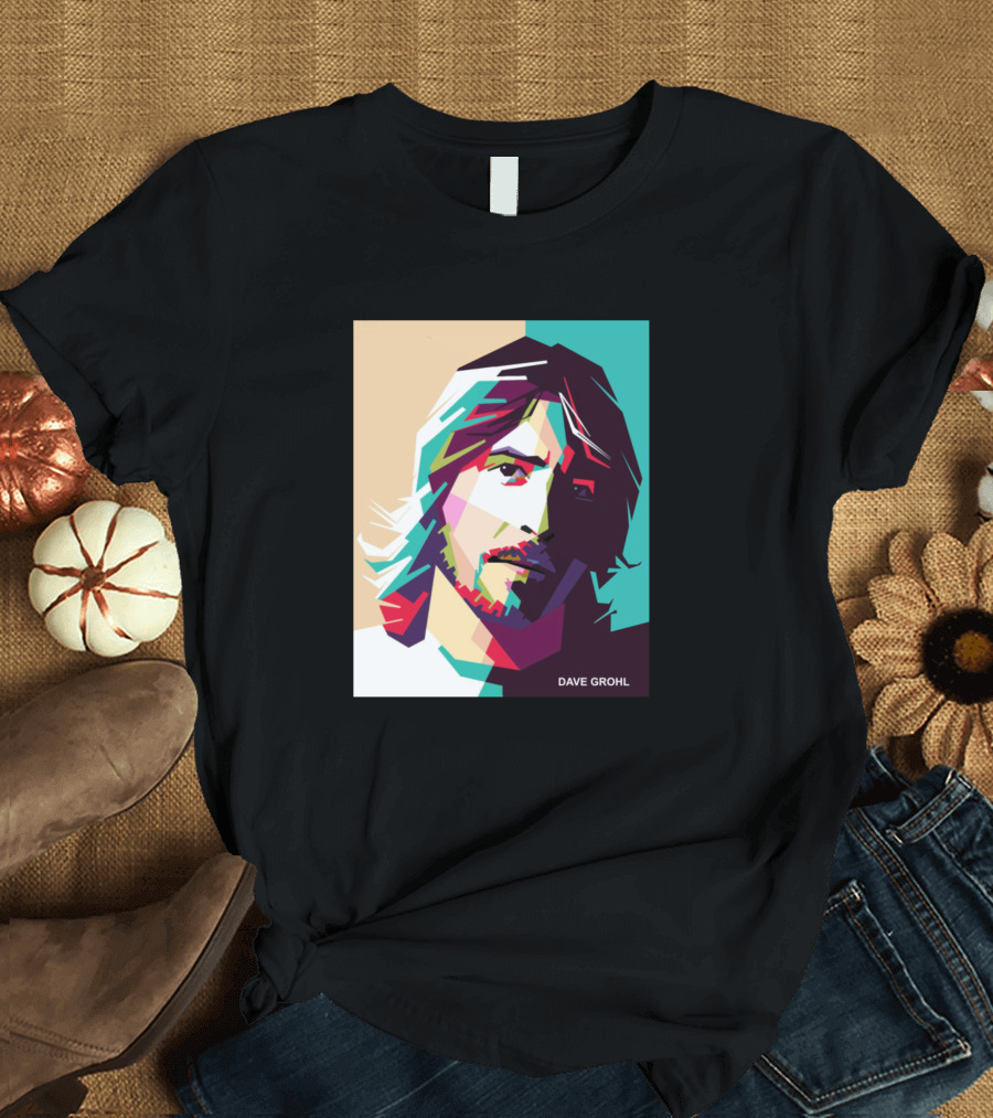 Dave Grohl Popart Multicolor T-Shirt