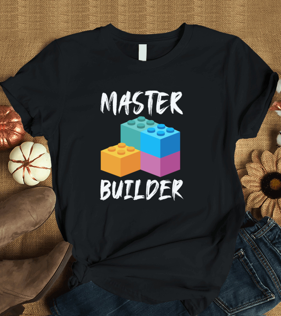 Master Builder Colorful Interlocking Blocks T-Shirt