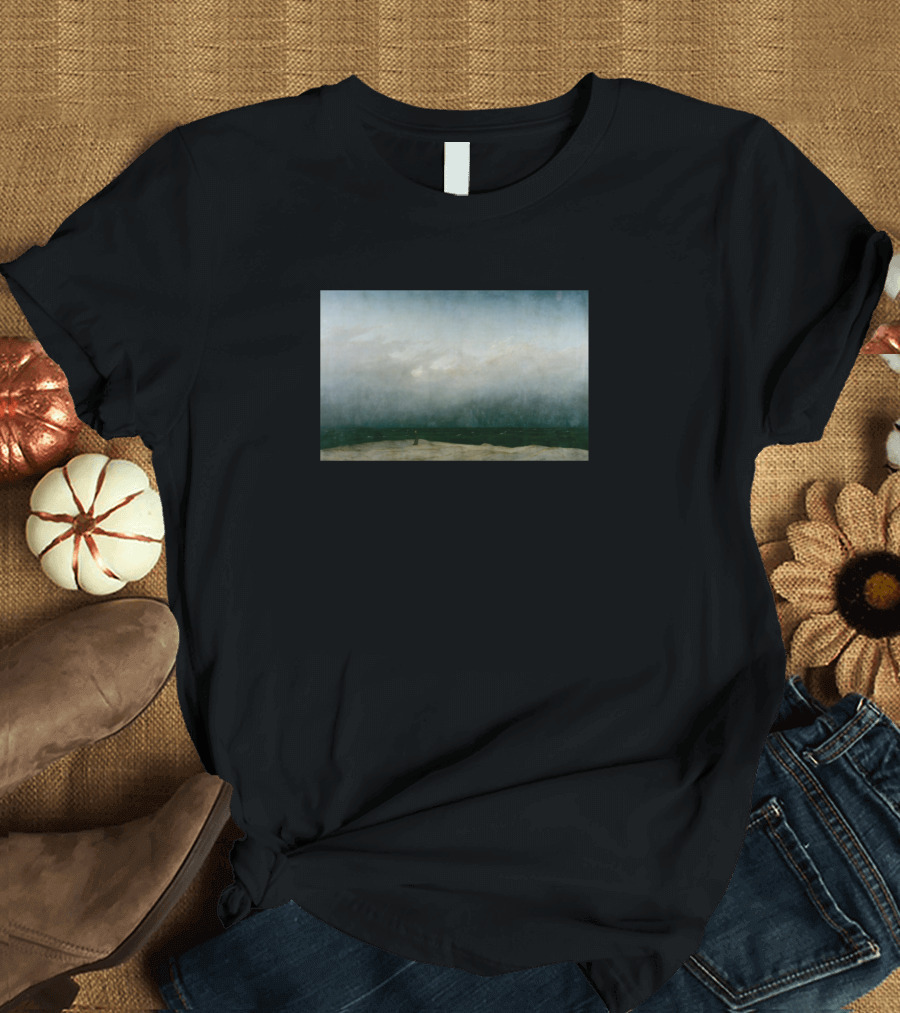 Caspar David Friedrich The Monk By The Sea Iconic Romantic Landscape Painting T-Shirt