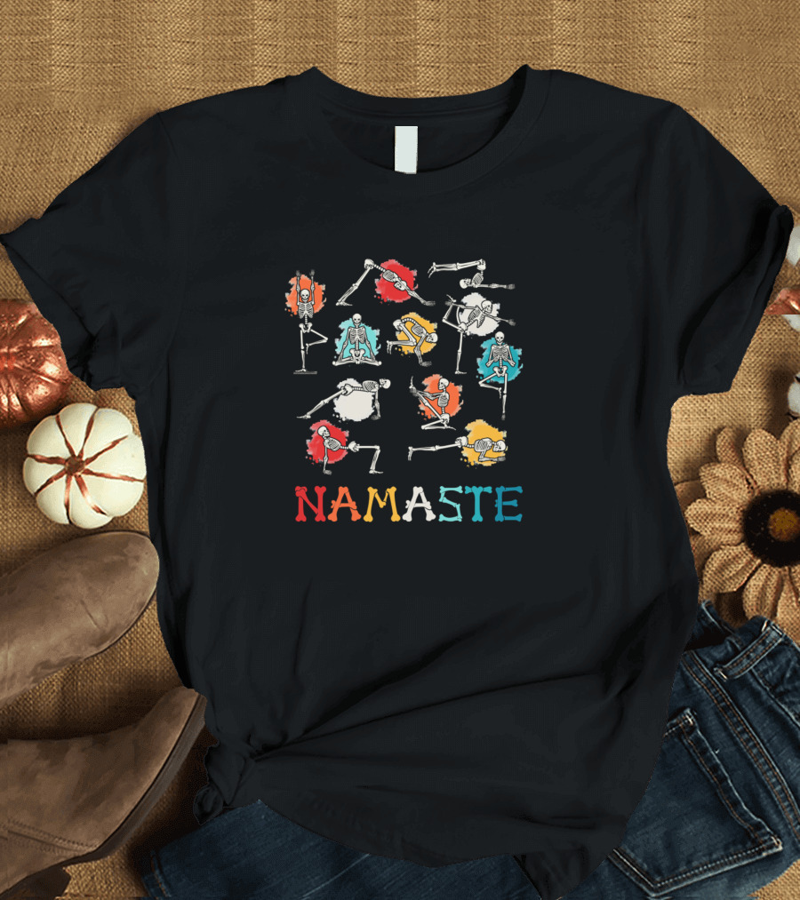 Yoga Skeleton Namaste Halloween T-Shirt