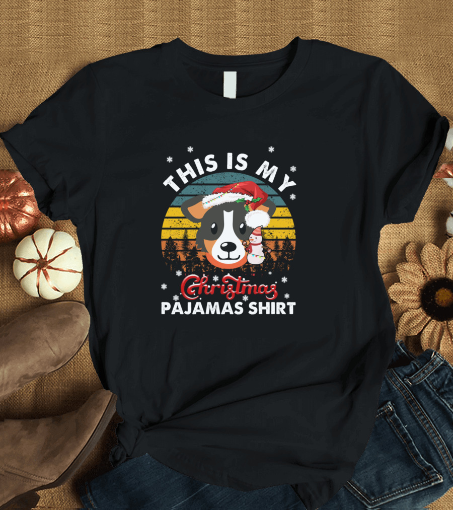 This Is My Christmas Pajamas Shirt Vintage Entlebucher T-Shirt