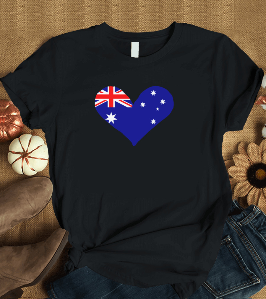 Australia Flag Heart T-Shirt