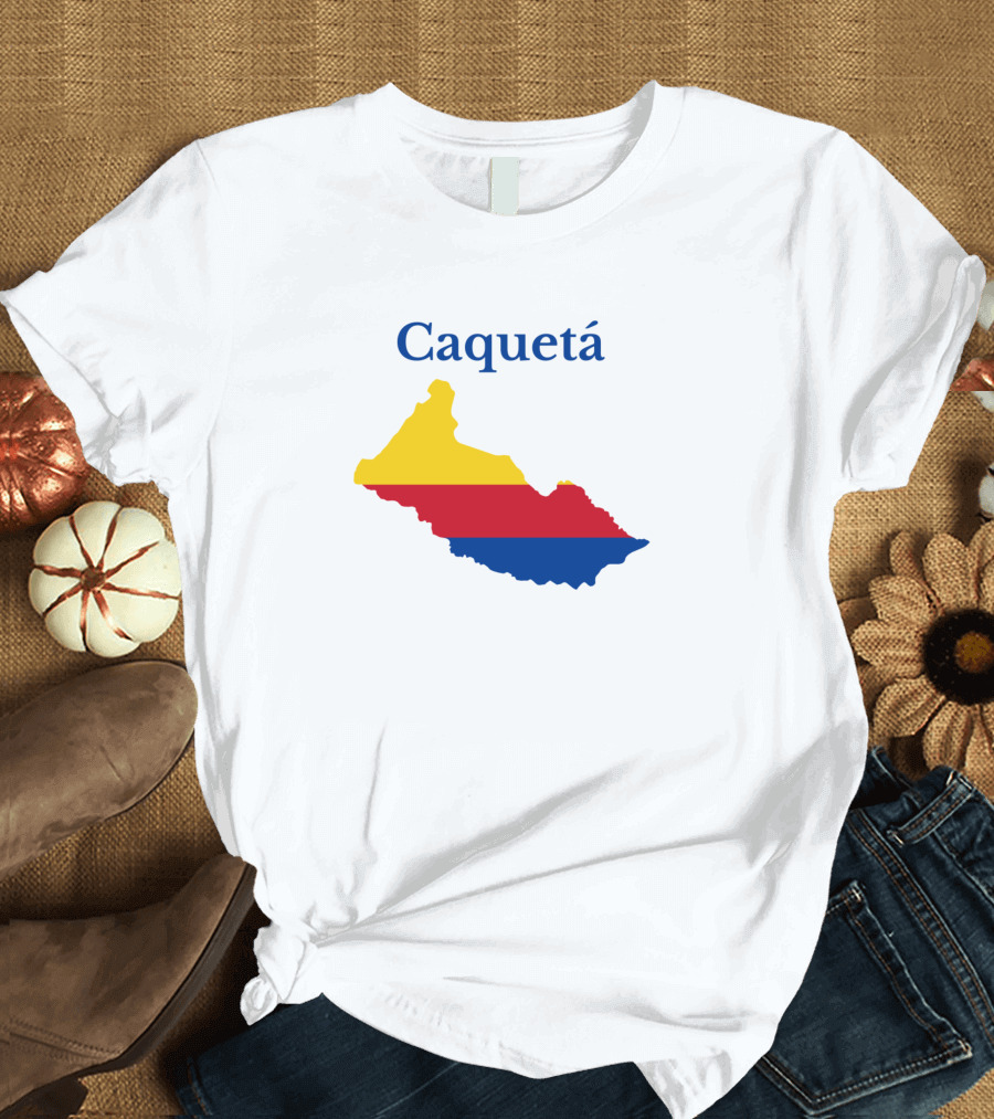 Caquetá Map Colombia Flag Colors T-Shirt